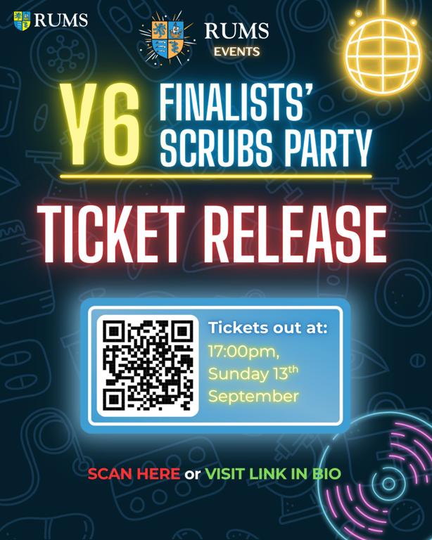 Y6 Finalists’ Scrubs Party Ticket Release
