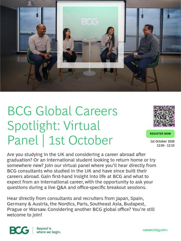 BCG Global Careers Spotlight: Virtual Panel