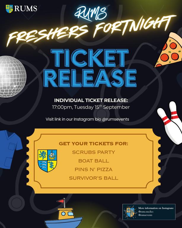 RUMS Freshers Ticket Release
