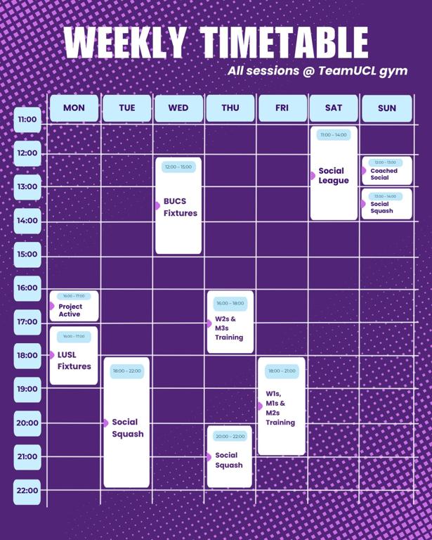 Weekly Timetable