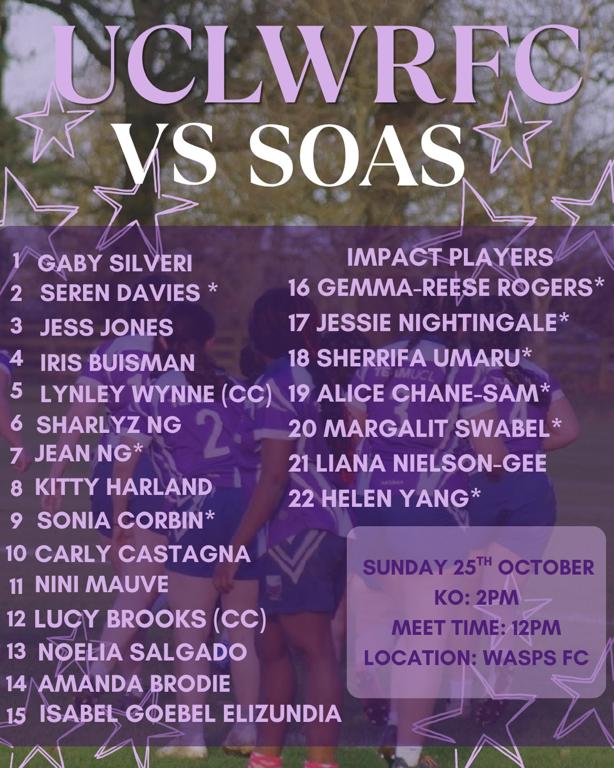 UCLWREC vs SOAS Rugby Match