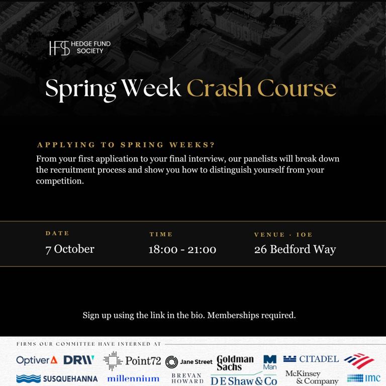 Spring Week Crash Course