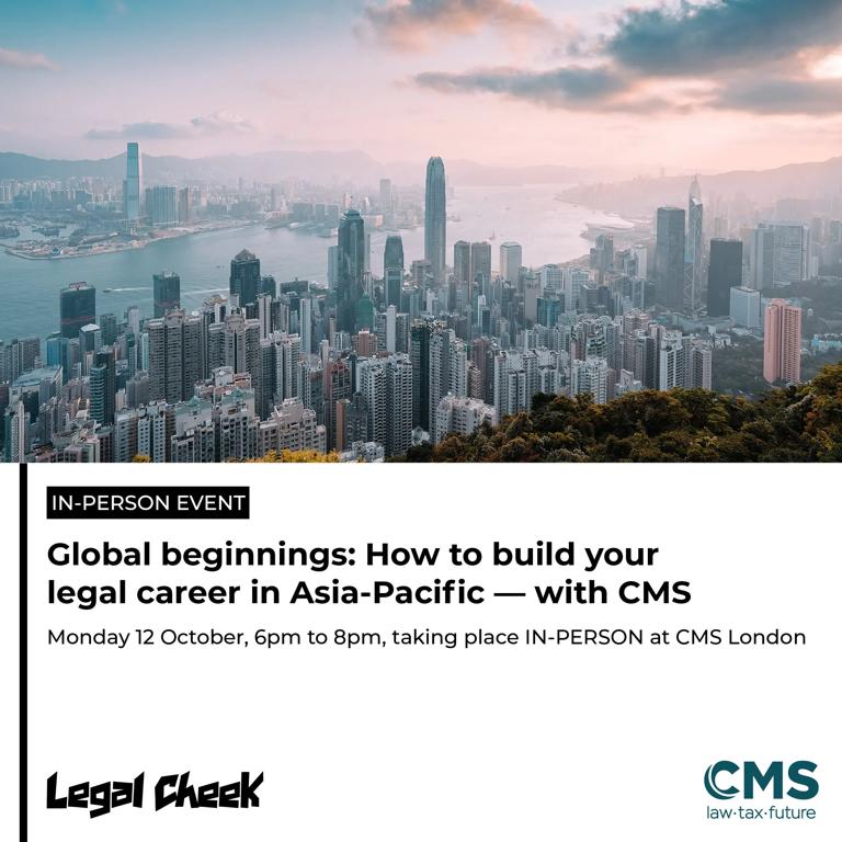 Global beginnings: How to build your legal career in Asia-Pacific — with CMS