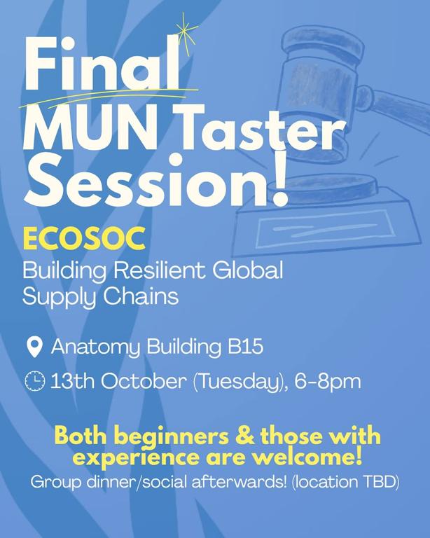 Final MUN Taster Session: Building Resilient Global Supply Chains