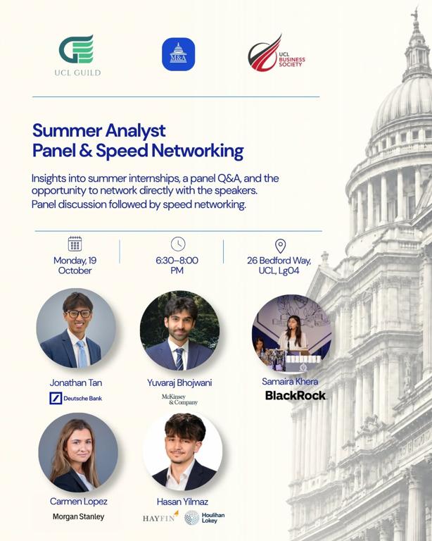 Summer Analyst Panel & Speed Networking