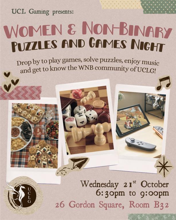 Women & Non-Binary Puzzles and Games Night