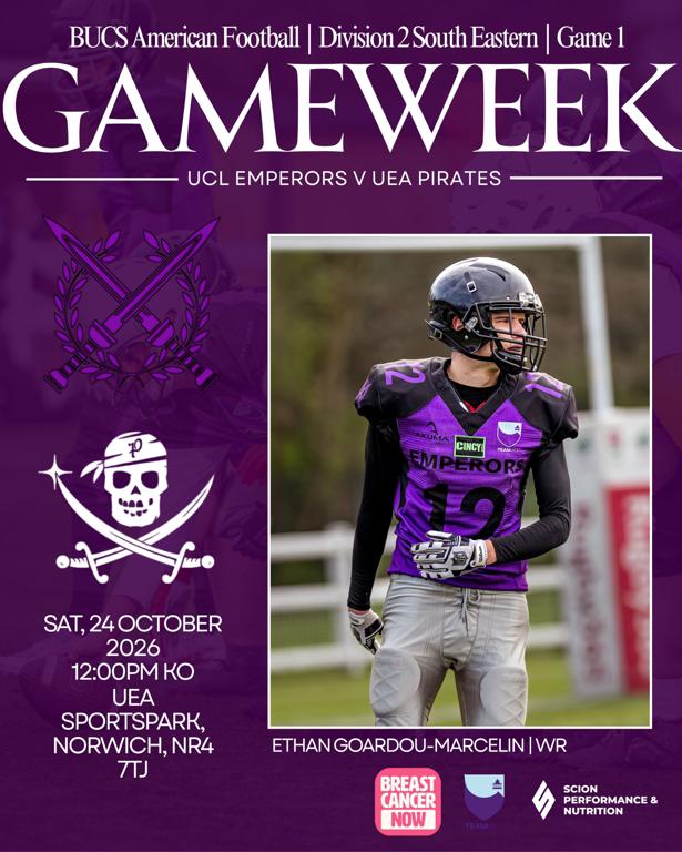 BUCS American Football: UCL Emperors vs UEA Pirates