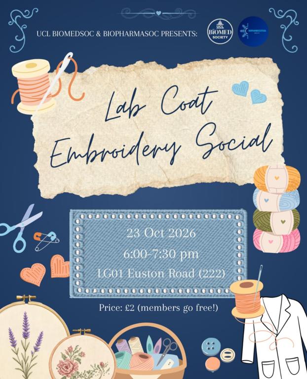 Lab Coat Embroidery Social