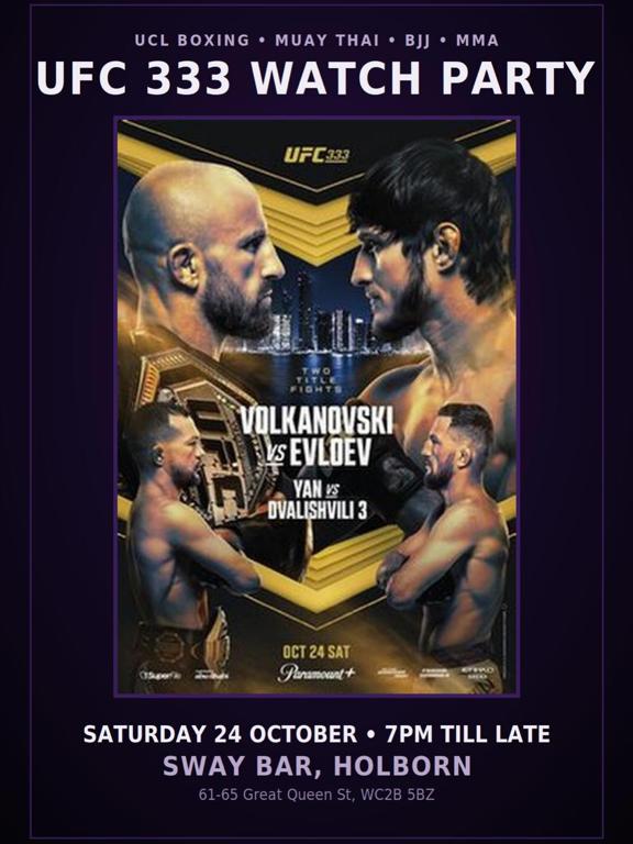 UFC 333 Watch Party